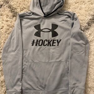Under Armour Kids Light Gray Hockey Sweatshirt